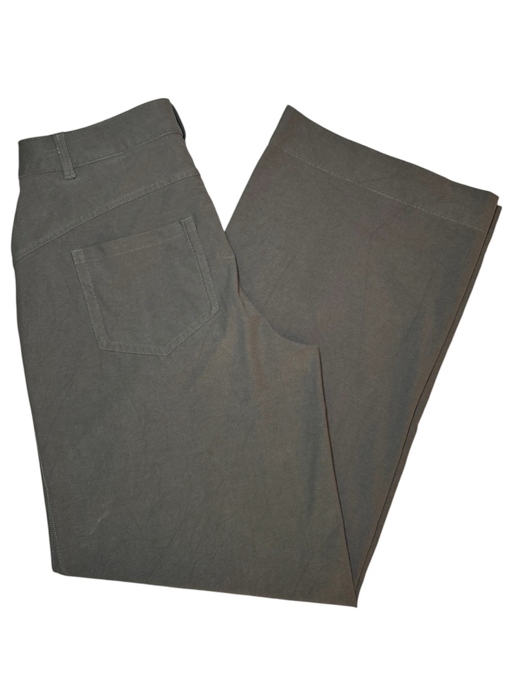 Lululemon City Sleek 5 Pocket Wide-Leg High-Rise Pant Olive/Green Size 30 LW5ENJ - Picture 8 of 13